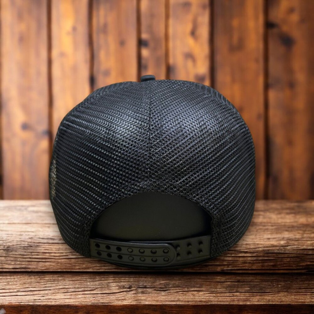 Carhartt WIP Work In Progress Mens Trucker Hat Black Vintage Logo Ball Cap - Picture 2 of 4